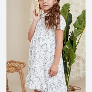 Girls floral smocked dress